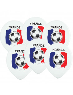 Lot de 6 ballons France ballon de football : décoration euro 2024