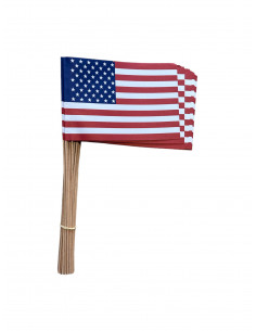 Lot de drapeaux Etats Unis en papier : fabrication française