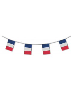 Guirlande fanions drapeau France plastique résistant : made in France