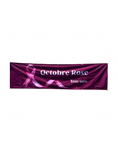 Banderole Octobre Rose : Fabrication Française