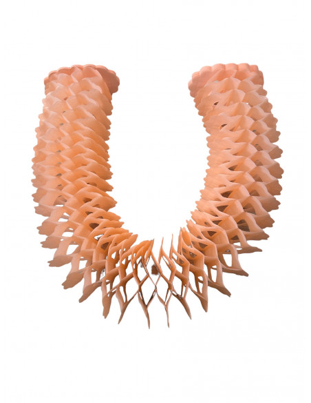 Guirlande pêche en papier ignifugé zinnia : fabrication Française