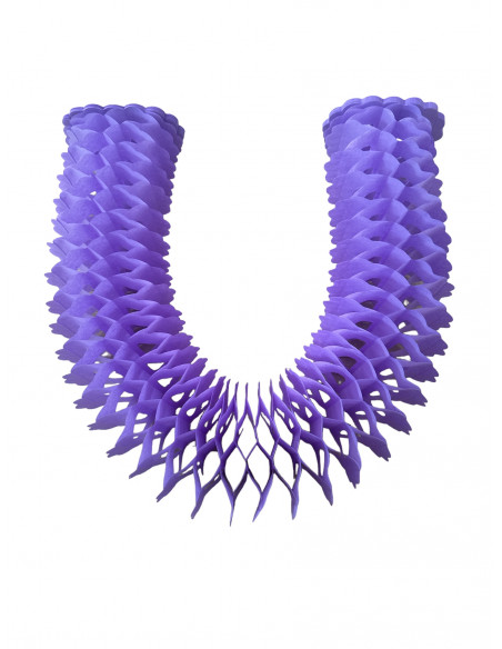 Guirlande lilas en papier ignifugé zinnia : fabrication Française