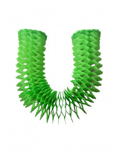 Guirlande vert tilleul en papier ignifugé zinnia: fabrication Française 2