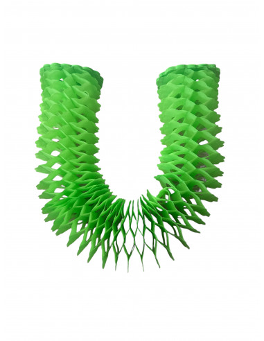 Guirlande vert tilleul en papier ignifugé zinnia: fabrication Française