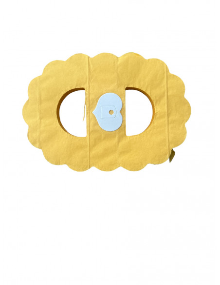 Guirlande jaune d'or en papier ignifugé zinnia : fabrication Française