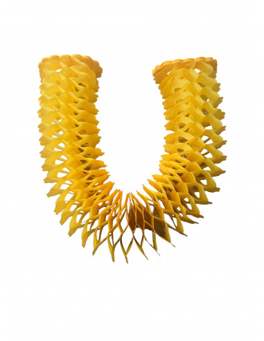 Guirlande jaune d'or en papier ignifugé zinnia : fabrication Française