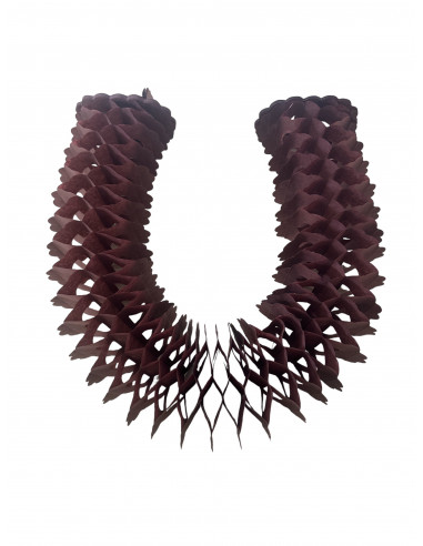 Guirlande chocolat en papier ignifugé zinnia : fabrication Française