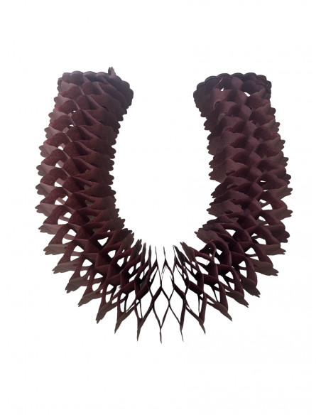 Guirlande chocolat en papier ignifugé zinnia : fabrication Française