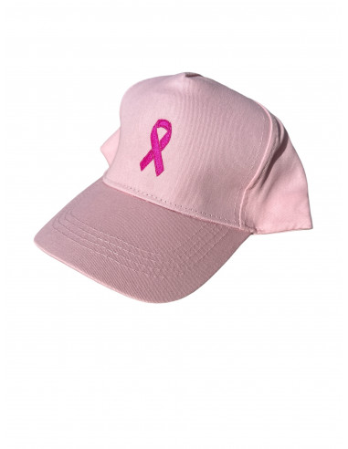 Casquette rose Octobre Rose brodée : textile octobre rose