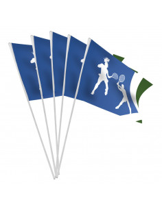 Sachet de 10 drapeaux thème Tennis en papier 2