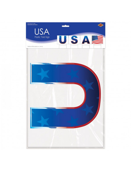 Décoration panneau USA en plastique