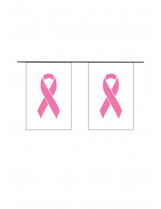 Guirlande Ruban Rose Cancer Du Sein - Lot De 6 X 2 M, Déco Octobre Rose, Sensibilisation (Papier Cartonné)
