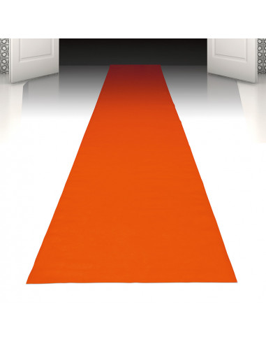 Tapis de cérémonie jetable orange : décoration évènement