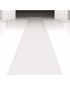 Tapis de cérémonie jetable blanc : décoration évènement