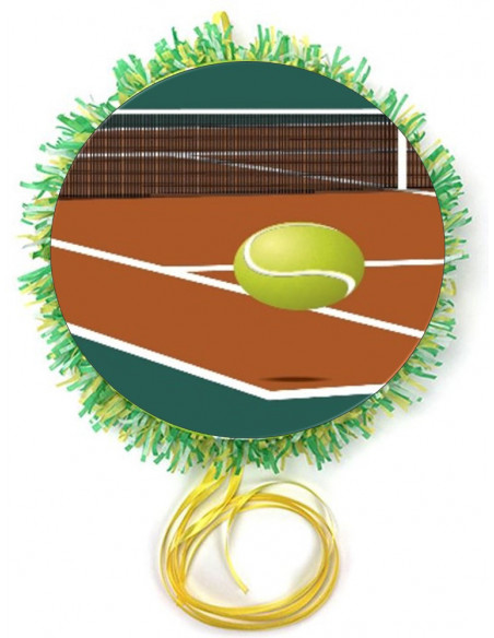 Pinata balle de tennis à tirer de 30 cm de diamètre
