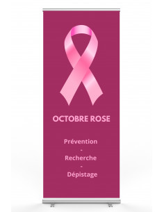 Roll up Octobre rose fuchsia : Fabrication Française