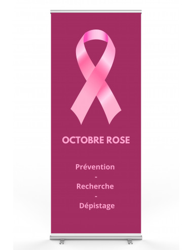 Roll up Octobre rose fuchsia : Fabrication Française