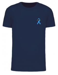 T-shirt bleu marine Movember homme : textile Movember