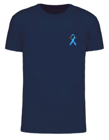 T-shirt bleu marine Movember homme : textile Movember