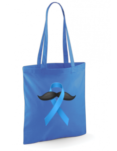 Sac tote bag bleu royal imprimé Novembre bleu : textile novembre bleu