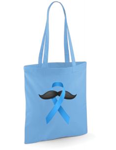 Sac tote bag bleu ciel imprimé Novembre bleu : textile novembre bleu