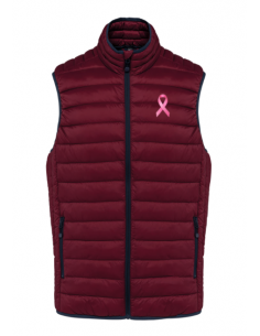 Doudoune sans manches wine Octobre Rose homme : textile Octobre rose