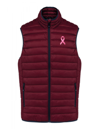 Doudoune sans manches wine Octobre Rose homme : textile Octobre rose