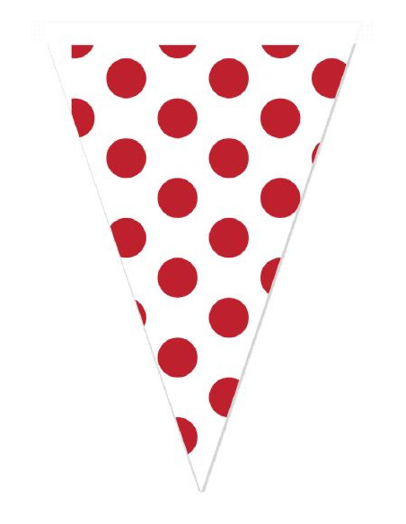 Guirlande fanions maillot à pois 7 m de longueur
