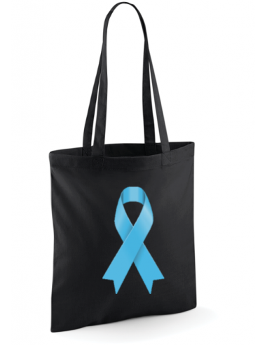 Sac tote bag noir imprimé Mars bleu  : textile Mars bleu