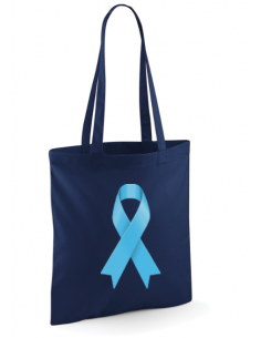 Sac tote bag bleu marine imprimé Mars bleu  : textile Mars bleu