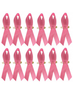 Sachet de 12 rubans en forme de noeud octobre rose : Sensibilisation dépistage 2