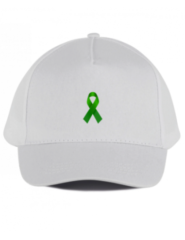 Casquette blanche Juin vert brodée : textile juin vert