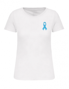 T-shirt blanc Mars bleu femme : textile Mars bleu