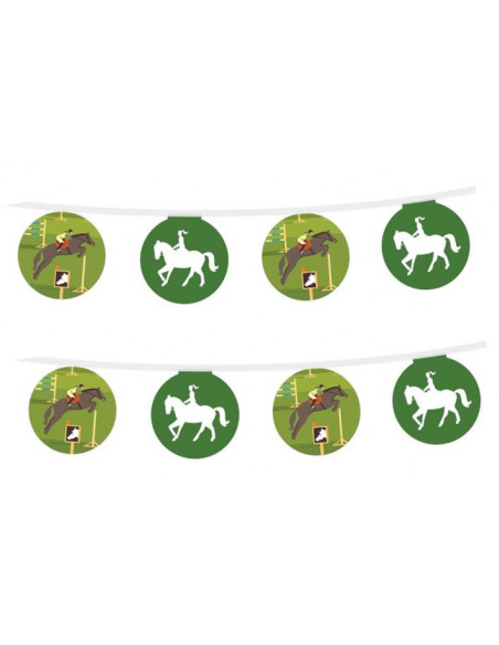 Guirlande 4m en papier équitation