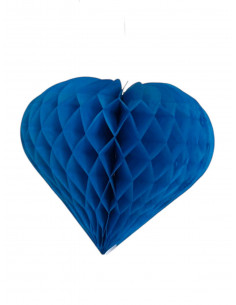 Coeur bleu en papier ignifugé