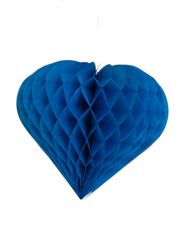 Coeur bleu en papier ignifugé