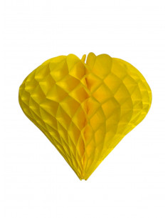 Coeur jaune en papier ignifugé