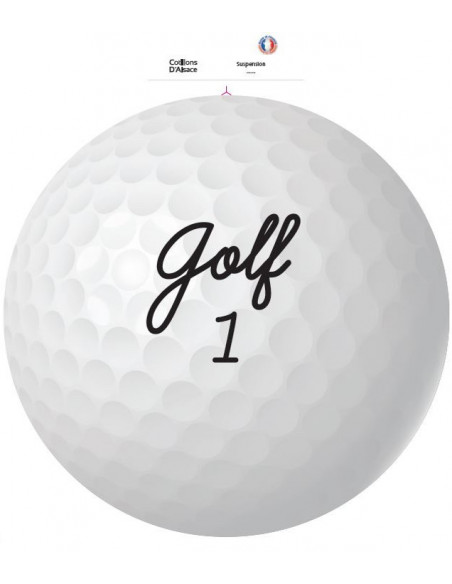 1 lot de 4 décorations balle de golf en matière cartonné