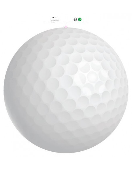 1 lot de 4 décorations balle de golf en matière cartonné