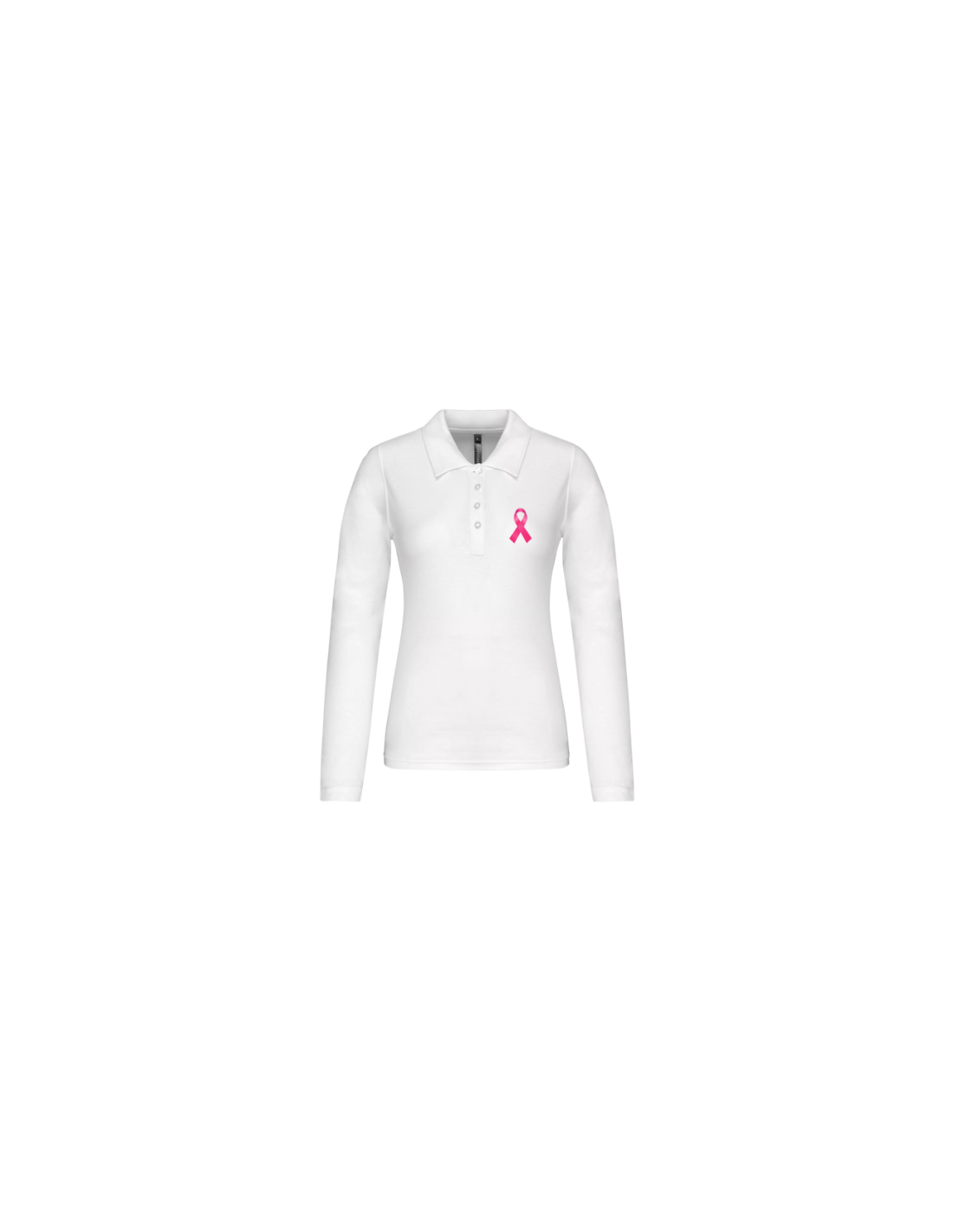 T-shirt Octobre Rose Cancer Du Sein - Manches Longues Ruban Rose - Sweat Oversize Femme
