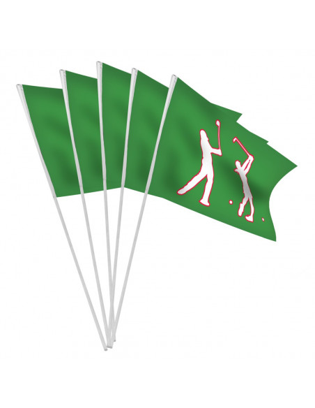 1 Lot de 10 drapeaux en papier sur le thème du golf