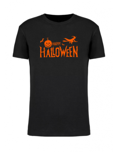 T-shirt noir Happy Halloween enfant : Textile halloween