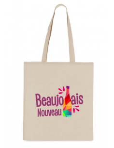 Tote bag beige beaujolais nouveau : textile et accessoires beaujolais nouveau