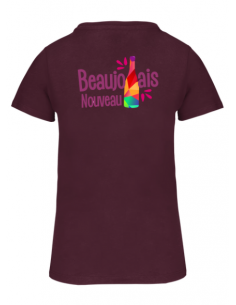 T-shirt wine Beaujolais nouveau femme : textile beaujolais nouveau 2