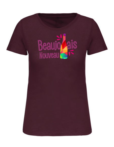 T-shirt wine Beaujolais nouveau femme : textile beaujolais nouveau