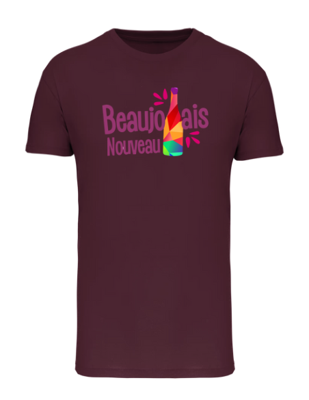 T-shirt wine Beaujolais nouveau homme : textile beaujolais nouveau