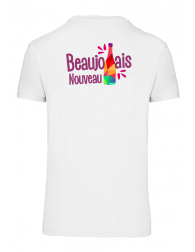 T-shirt blanc Beaujolais nouveau homme : textile beaujolais nouveau T-shirt blanc Beaujolais nouveau homme : textile beaujolais nouveau