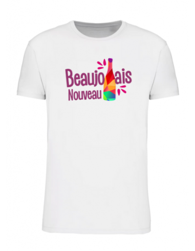 T-shirt blanc Beaujolais nouveau homme : textile beaujolais nouveau T-shirt blanc Beaujolais nouveau homme : textile beaujolais nouveau