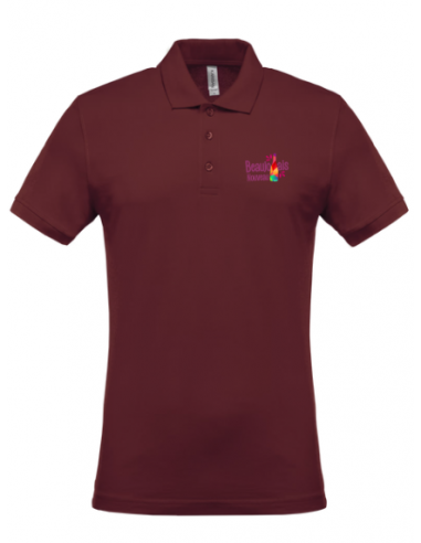 Polo wine Beaujolais nouveau homme : textile beaujolais nouveau