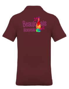 Polo wine Beaujolais nouveau homme : textile beaujolais nouveau 2
